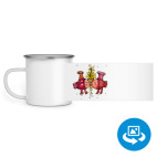 Кружка металлическая белая (круговая запечатка)