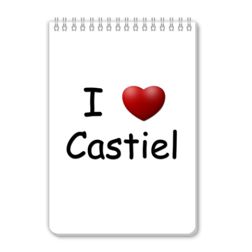 Блокнот с принтом I Love Castiel