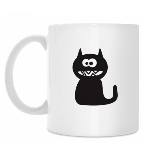 Кружка с принтом Бешеный кот