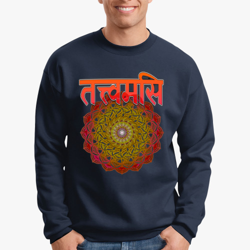 Свитшот с принтом Tat tvam asi с мандалой