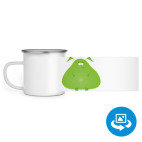 Кружка металлическая белая (круговая запечатка)