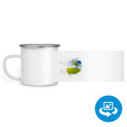 Кружка металлическая белая (круговая запечатка)