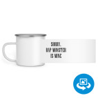 Кружка металлическая белая (круговая запечатка)