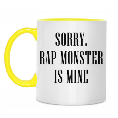 Кружка с принтом Sorry. Rap Monster is mine