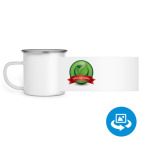 Кружка металлическая белая (круговая запечатка)