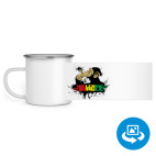 Кружка металлическая белая (круговая запечатка)