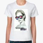 Классическая женская футболка You're my space, baby