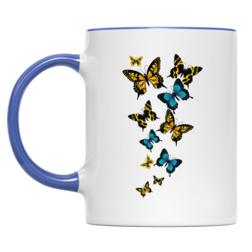 Кружка с принтом Полёт бабочки