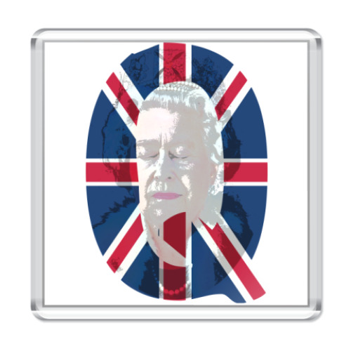 Магнит с принтом The Queen