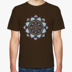 Классическая футболка Мандала, ручная работа точками