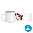 Кружка металлическая белая (круговая запечатка)