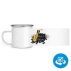 Кружка металлическая белая (круговая запечатка)