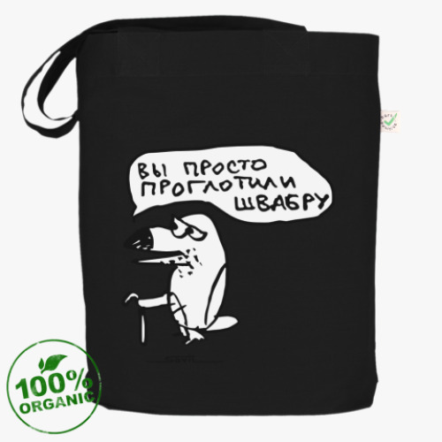 Сумка шоппер с принтом Швабра