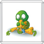 Добрый Черепашонок с морковкой