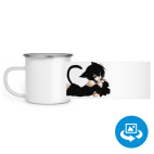 Кружка металлическая белая (круговая запечатка)