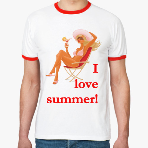 Футболка Ringer-T I love summer
