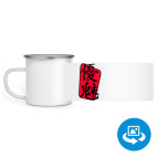 Кружка металлическая белая (круговая запечатка)