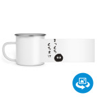 Кружка металлическая белая (круговая запечатка)