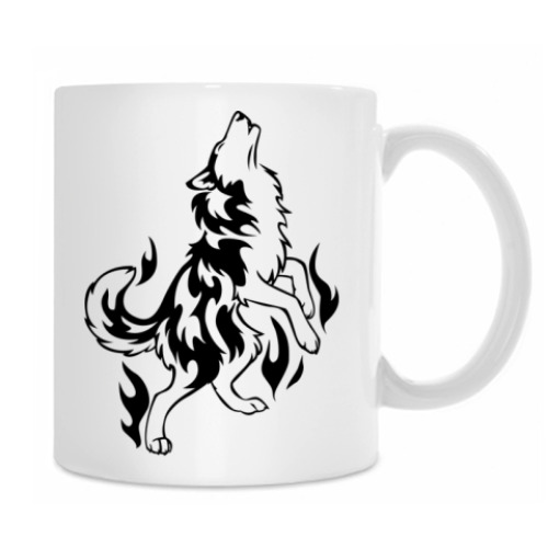 Кружка с принтом Волк