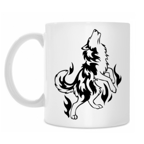 Кружка с принтом Волк