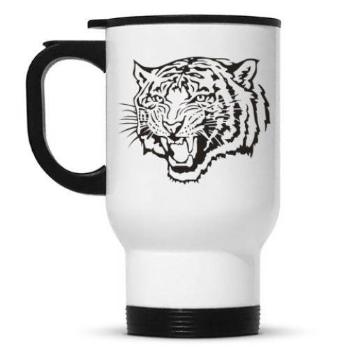 Кружка-термос с принтом Тигр