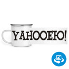 Кружка металлическая белая (круговая запечатка)