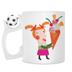 Кружка с футбольным мячиком