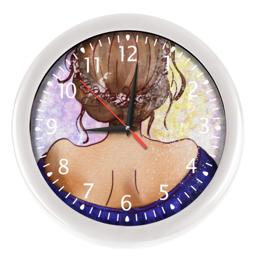 Настенные часы с принтом Романтик