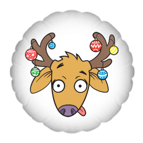 Подушка Новогодний олень