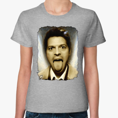 Женская футболка с принтом Упоротый ангел