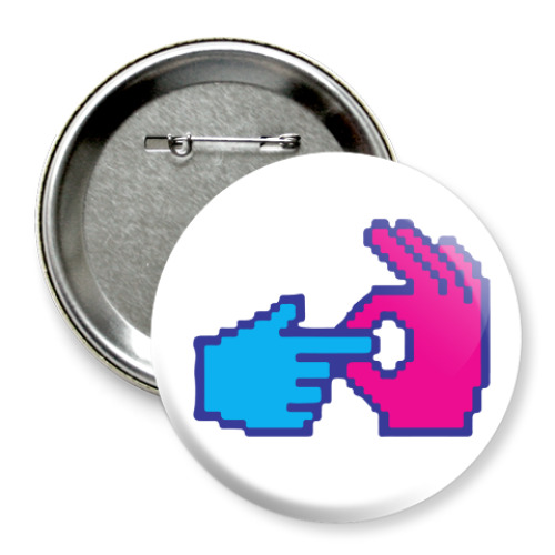 Значок 75мм с принтом Wanna f...k?