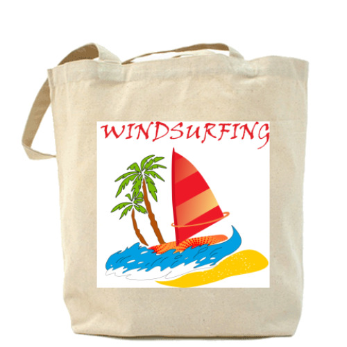Сумка шоппер с принтом Виндсерфинг