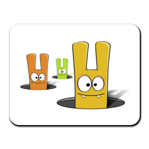 Коврик для мыши Зайцы