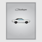 Постер 80 х 100 см Dodge Challenger R/T
