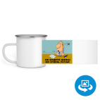 Кружка металлическая белая (круговая запечатка)