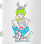 Фрик на мопЭде