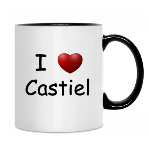 Кружка с принтом I Love Castiel