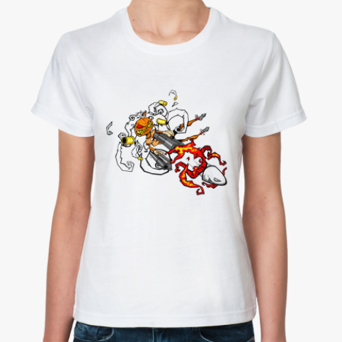 Классическая футболка с принтом Hall Bullet Ж