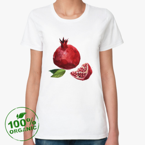 Женская футболка из органик-хлопка Гранат