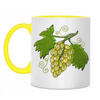 Двухцветная кружка Виноградная кисть