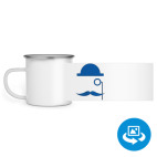 Кружка металлическая белая (круговая запечатка)