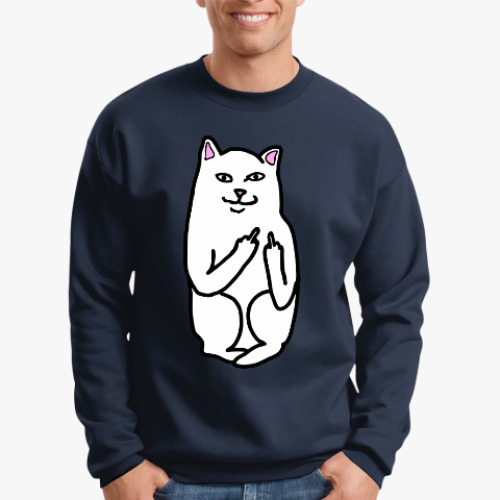 Свитшот Кот показывающий фак