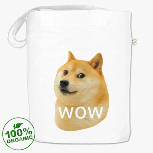 Сумка шоппер с принтом wow
