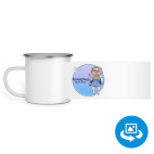 Кружка металлическая белая (круговая запечатка)