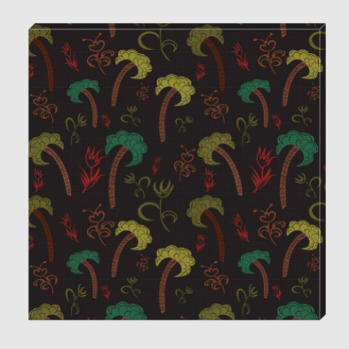 Холст с принтом Пальмы