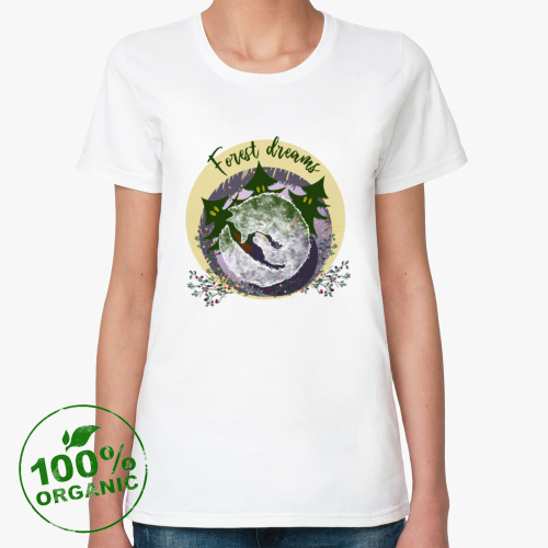 Женская футболка из органик-хлопка FOREST DREAMS