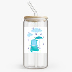 Банка с бамбуковой крышкой