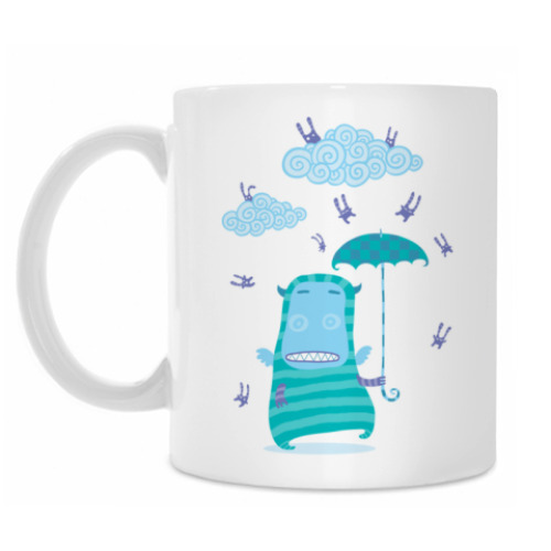 Кружка с принтом It's Raining Rabbits