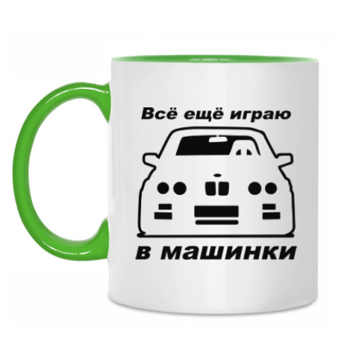 Кружка с принтом Играю в машинки