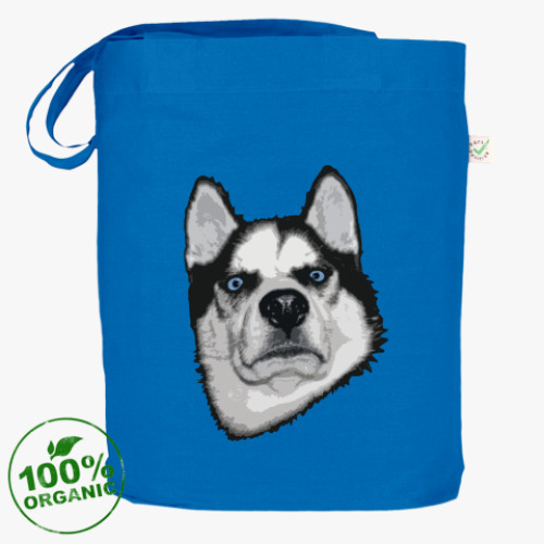 Сумка шоппер с принтом Суровый Хаски